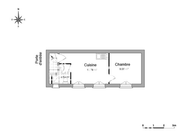 Location Studio 23.41 m² - 22 RUE HOCHE Dijon 21000