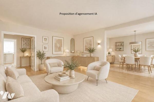 Appartement de 4 pièces avec large balcon plein sud