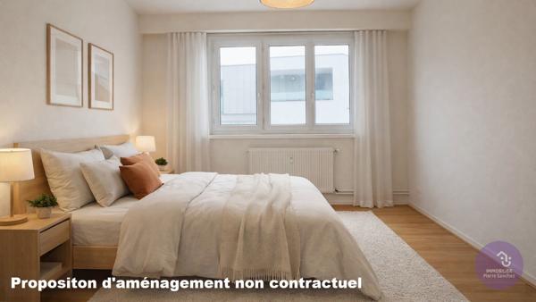 Strasbourg (67100) Neudorf - T2 58.76 m² balcon, ascenseur, parking et cave