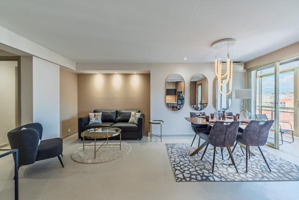 Cannes : Cannes-coeur  Banane, 3 pièces rénové étage élevé avec loggia