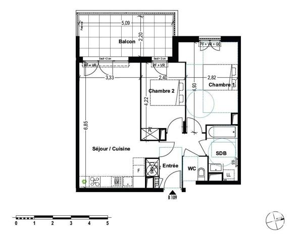 Appartement à vendre 3 pièces 59 m² Cogolin
