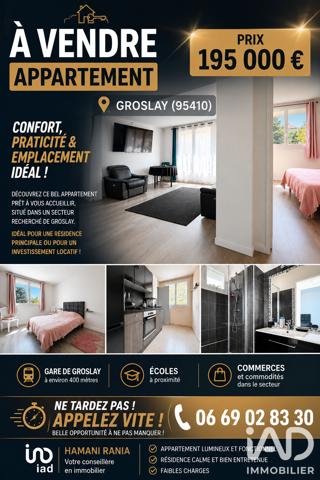 Appartement à vendre 3 pièces 60 m² Groslay