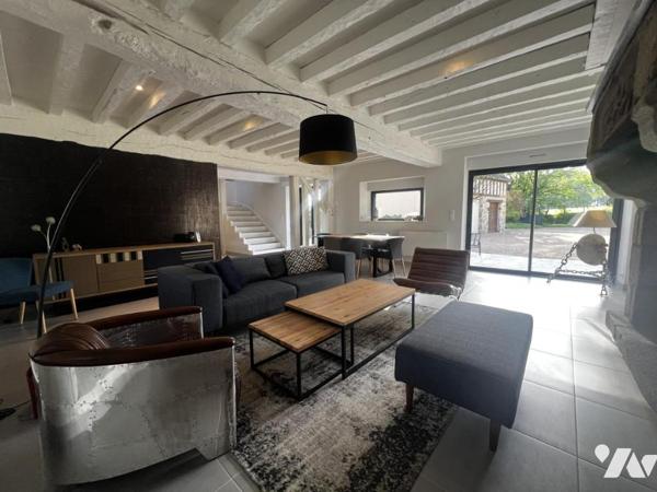 A 5 min de BAGNOLES DE L'ORNE et LA FERTE MACE, maison 4 ch, garages, terrain