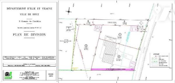 TRENTE CINQ NOTAIRES - BRUZ - à 1,5 km du centre-ville - terrain à bâtir de 629 m² avec possibi...