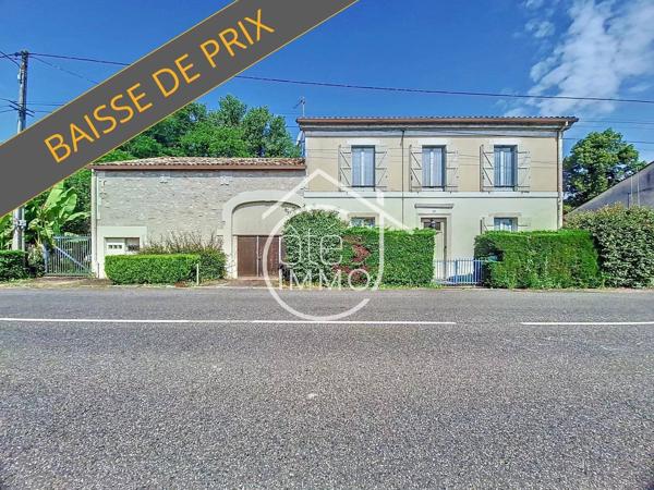 Pineuilh: maison en pierre de 137m² avec grange en bord de Dordogne