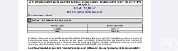 Studio à vendre 18 m² Lyon 3