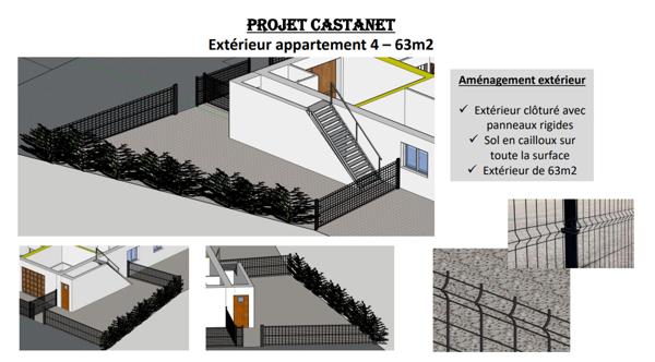 Exclusivité Nestenn Immobilier. Au centre-ville de Castanet-Tolosan. Appartement T3 à vendre avec balcon, jardin et 2 parkings.