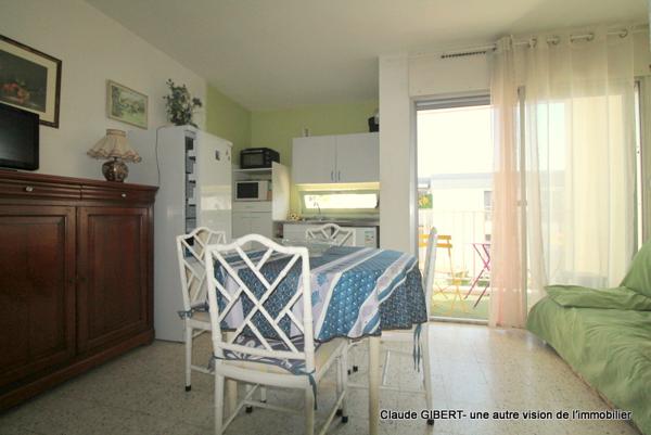 Balaruc-les-Bains (34540) T1: 20,50 m2 + balcon 2,50 m2 proche de l'étang de Thau et de la cure thermale à Balaruc-Les-Bains