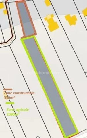 Terrain à vendre Guer (56) - 2930 m² dont 556m² constructibles - EXCLUSIVITÉ