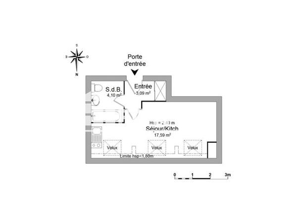 Location Studio 24.78 m² - 1 BIS RUE DU GENERAL BARBOT Arras 62000