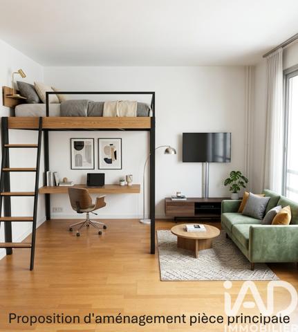 Studio à vendre 32,36 m² Paris 17