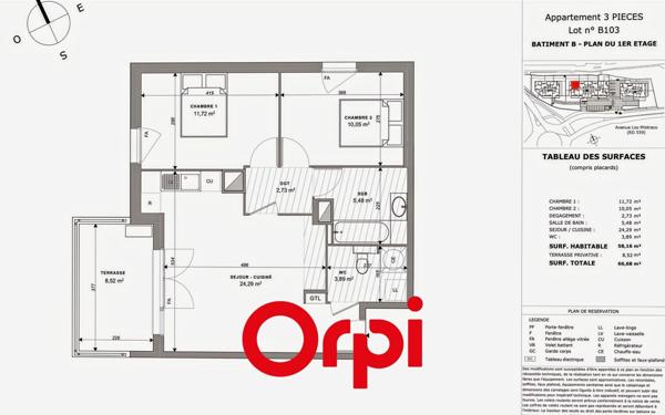Appartement à vendre    3 pièces • 58,16 m2 Bormes-les-Mimosas
