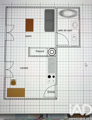 Studio à vendre 28 m² Grenoble