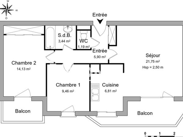 Location Appartement 3 pièces 62.68 m² - 3 ROUTE DES VIGNES DE BACHELAR Douvaine 74140