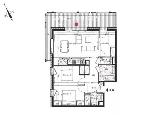 Appartement 2 Chambres + Cabine à l’Alpe d’Huez – Vue Panoramique et Services Haut de Gamme.