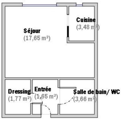 Richard Lenoir - Studio parfait état 4è étage ascenseur