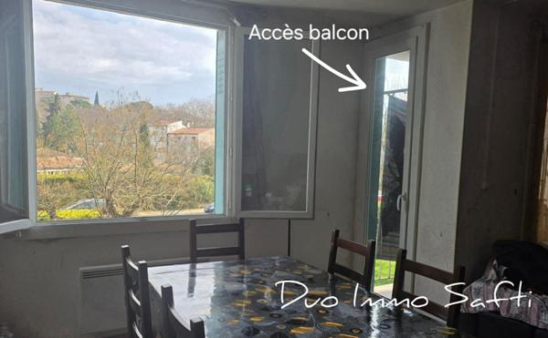 Appartement T4 avec balcon, loggia, cave et garage