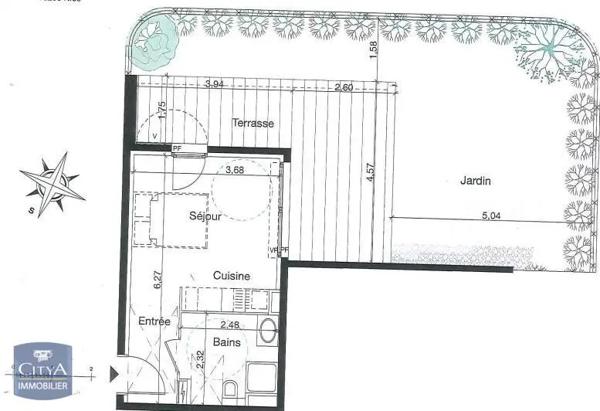 Appartement à louer 1 pièce 22m² Drap (06340)