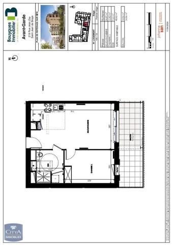 Appartement à louer 2 pièces 45.82m²