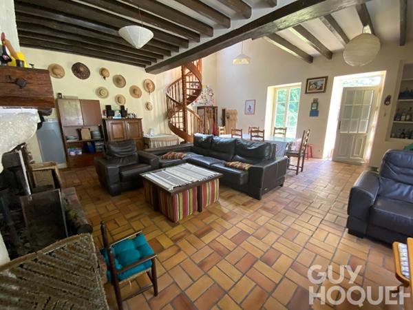 Ancien relais de charme avec terrain arboré et bord du Loir