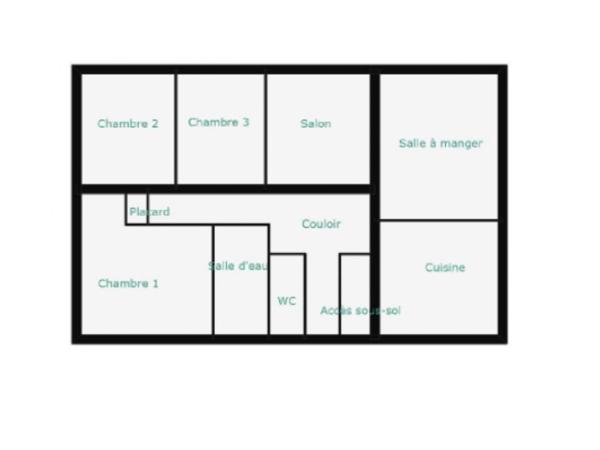 45410 Artenay  Maison 94 m² avec sous-sol et terrain clos de 698 m²