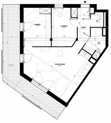 Appartement à vendre 3 pièces 63 m² Saint-Nazaire