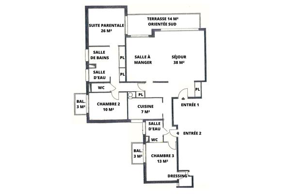 Appartement 5 pièces - 120 m² Exclusivité efficity
