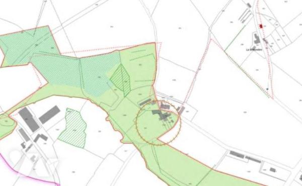 Terrain de loisir aménagé avec étang