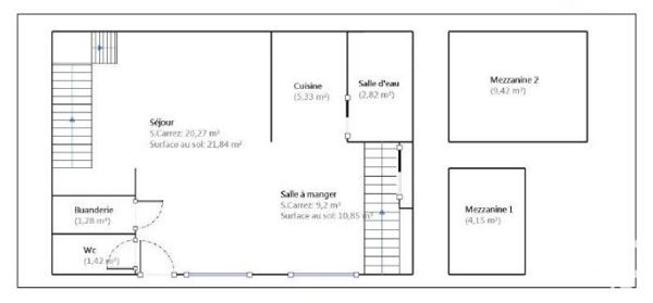 Studio 1 pièce de 57 m² à Paris (75001)