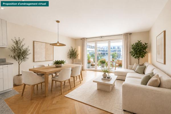 NANTERRE Appartement familial 4 pièces avec balcon