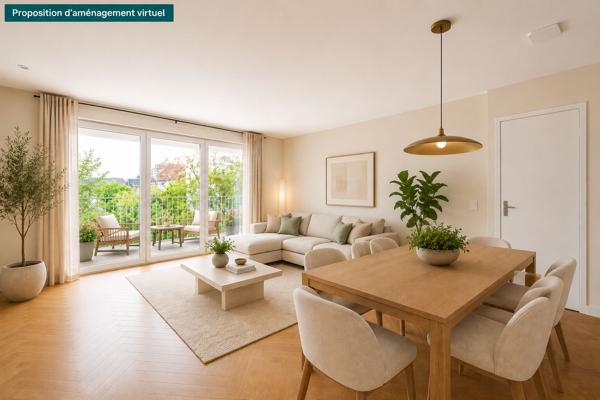 NANTERRE Appartement familial 4 pièces avec balcon