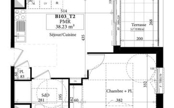 Appartement à louer    2 pièces • 38,23 m2 Sotteville-lès-Rouen