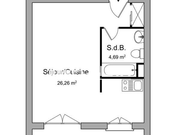 Location Studio 31 m² - 75 69 67A 67B RUE D'ISLE Limoges 87000