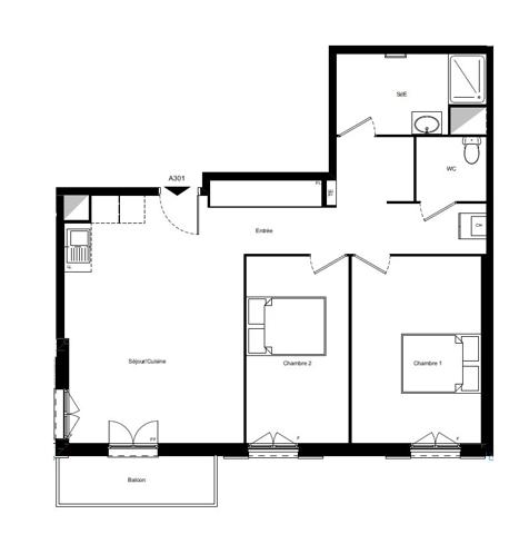 Vente Appartement 3 pièces 73 m2 à Compiègne