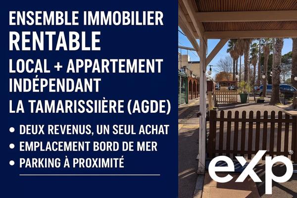 Local commercial + Appartement T4 – Emplacement n°1 La Tamarissière – Prêt à exploiter