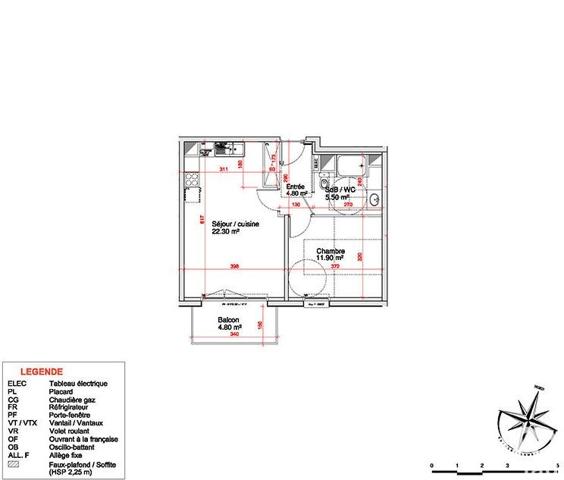 Appartement à vendre 2 pièces 44 m² Saint-Martin-Boulogne