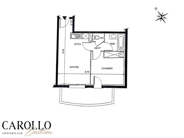 Appartement à vendre 2 pièces 36 m² Carcassonne