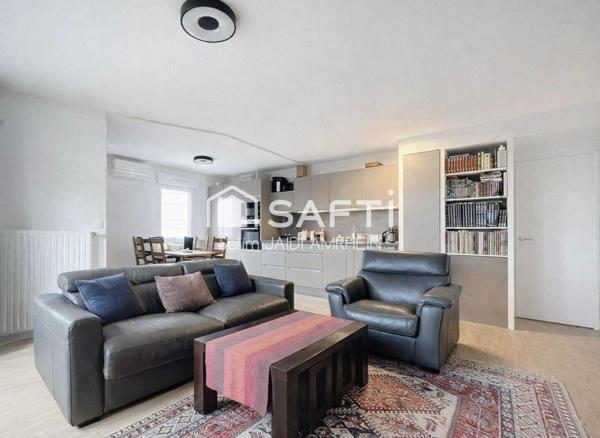 Duplex lumineux, terrasse, Villiers, métro proche