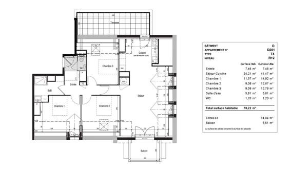 Appartement (neuf) à vendre 4 pièces 78 m² Arzon