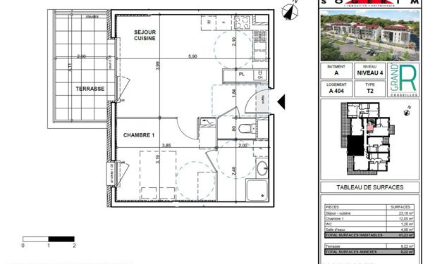 Appartement à louer    2 pièces •  Cruseilles