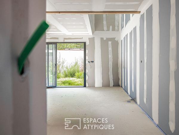 Duplex avec jardin à aménager dans une copropriété de standing