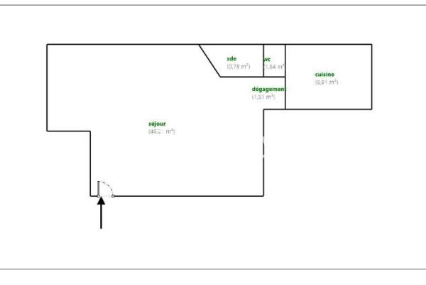 Appartement 2 pièces - 66 m² Exclusivité efficity