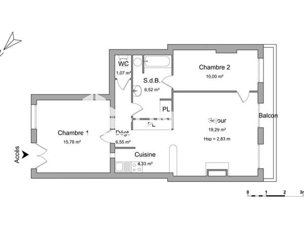 Location Appartement 3 pièces 63.54 m² - 10 COURS LEOPOLD Nancy 54000