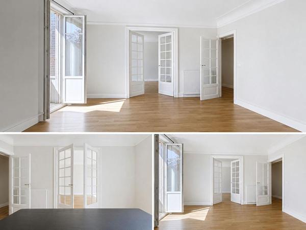 Appartement de caractère rénové ,134 m², 3 chambres, 2 caves, 1 grenier, 1 jardin en rez-de- chaussée