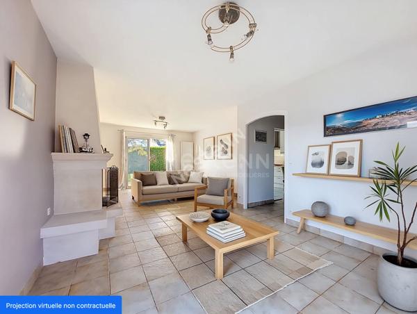 Orvault Cholière : EN VENTE Maison familiale de 1995, 110 m², 3 chambres, salon-séjour avec triple exposition, terrasse Ouest, beau jardin arboré.