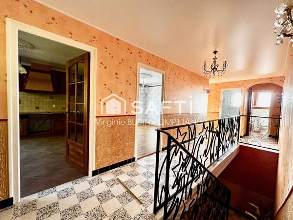 MAISON INDIVIDUELLE PLAIN PIEDS 3 CHAMBRES  SUR SOUS-SOL COMPLET AVEC GARAGE CUISINE D'ETE