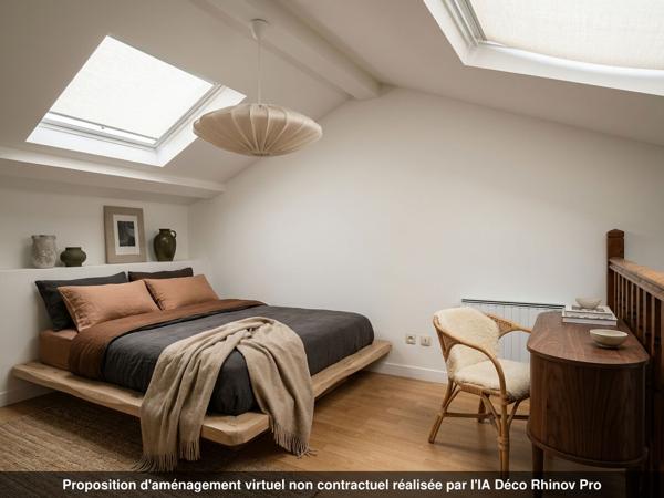 Appartement T2 Villeurbanne 69100 République, en cour intérieure, au calme sur verdure