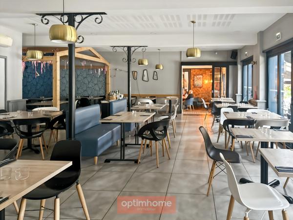 RESTAURANT PIZZERIA BAR 390 M2, terrasse 50 places assises sur rue piétonne