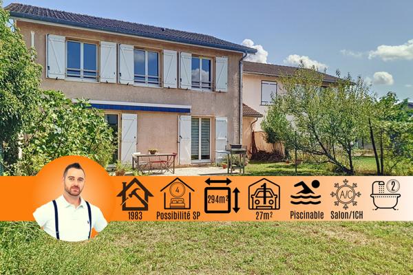 À vendre - Maison mitoyenne 1 côté, 5 pièces située à Charvieu-Chavagneux (38230)