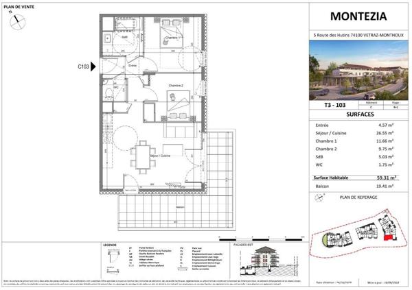 Appartement à vendre 3 pièces 59 m² Vétraz-Monthoux